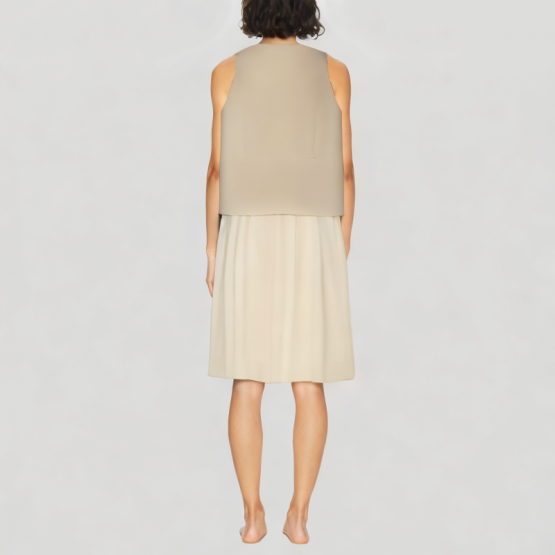 Fashionable Round Neck Vest Dress